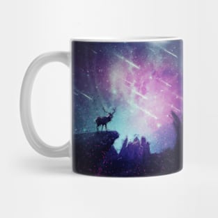 a deer under starry sky Mug